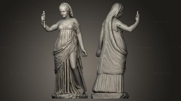Статуи античные и исторические (Муза, STKA_0447) 3D модель для ЧПУ станка